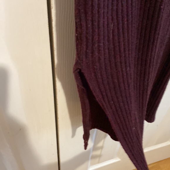 4/$20 Burgundy sweater dress with side slits - Picture 3 of 3